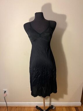 Shadowline Black Midi Slip Dress